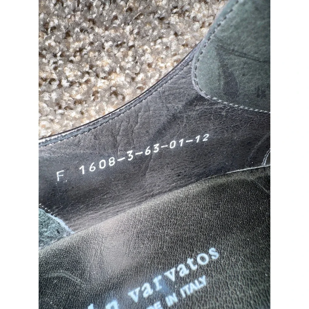John Varvatos‎ Sz 12 Mens Black Leather Cap Oxford Dress Shoes Made in Italy